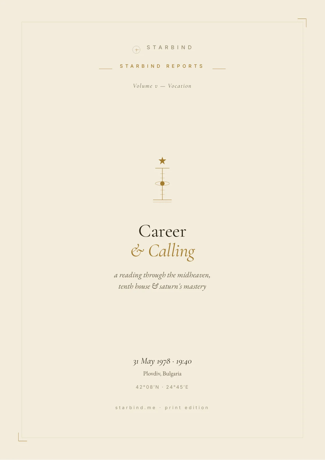 Career & Vocation Report — cover
