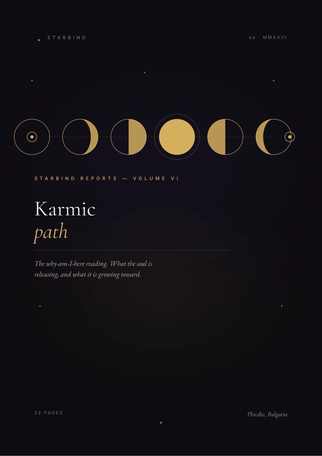 Karmic & Soul Purpose Report — cover