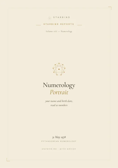 Numerology Portrait — cover