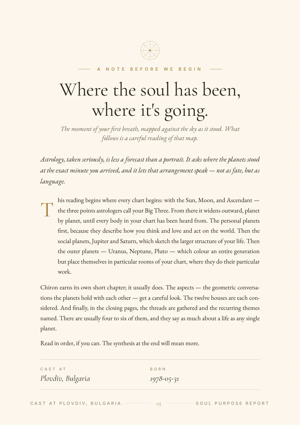 Karmic & Soul Purpose Report — sample page 2